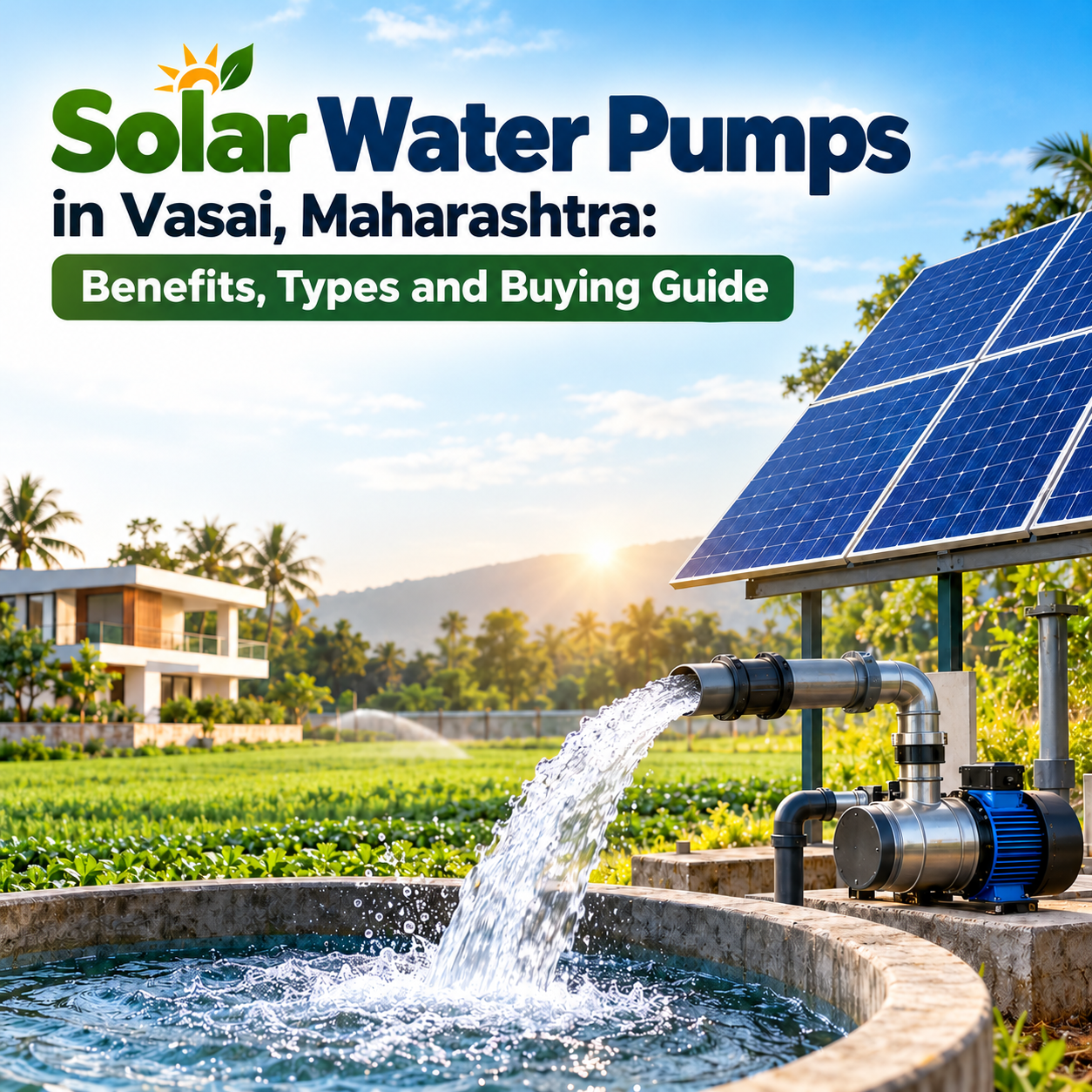 Solar Water Pumps in Vasai, Maharashtra: Benefits, Types & Buying Guide | Fixzytech